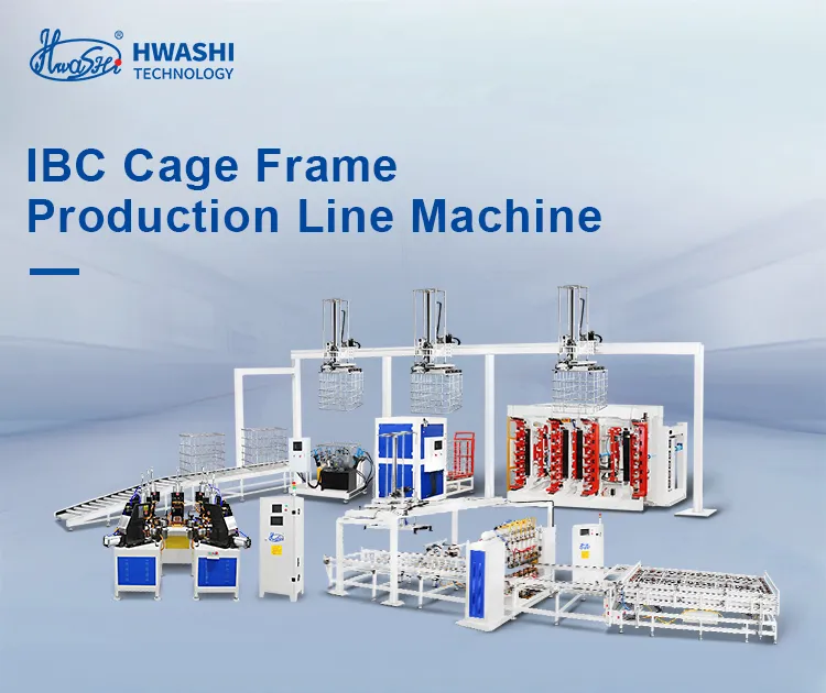 Автоматическая линейка производства IBC Grid Cage Frame, полностью автоматическая линейка испытания утечки резервуара IBC 1