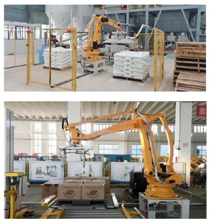 Промышленный робот паллетного производства с захватчиком для мешков для песков цементные мешки мучные мешки паллетный завод