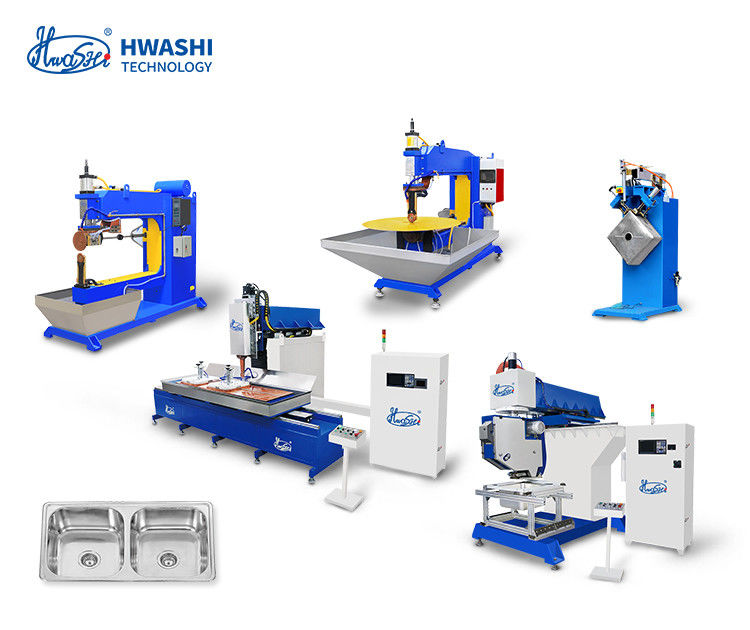 Hwashi Inox SS304 Кухонная двойная раковина сварная машина и стальная CNC раковина полировальная машина шлифовка
