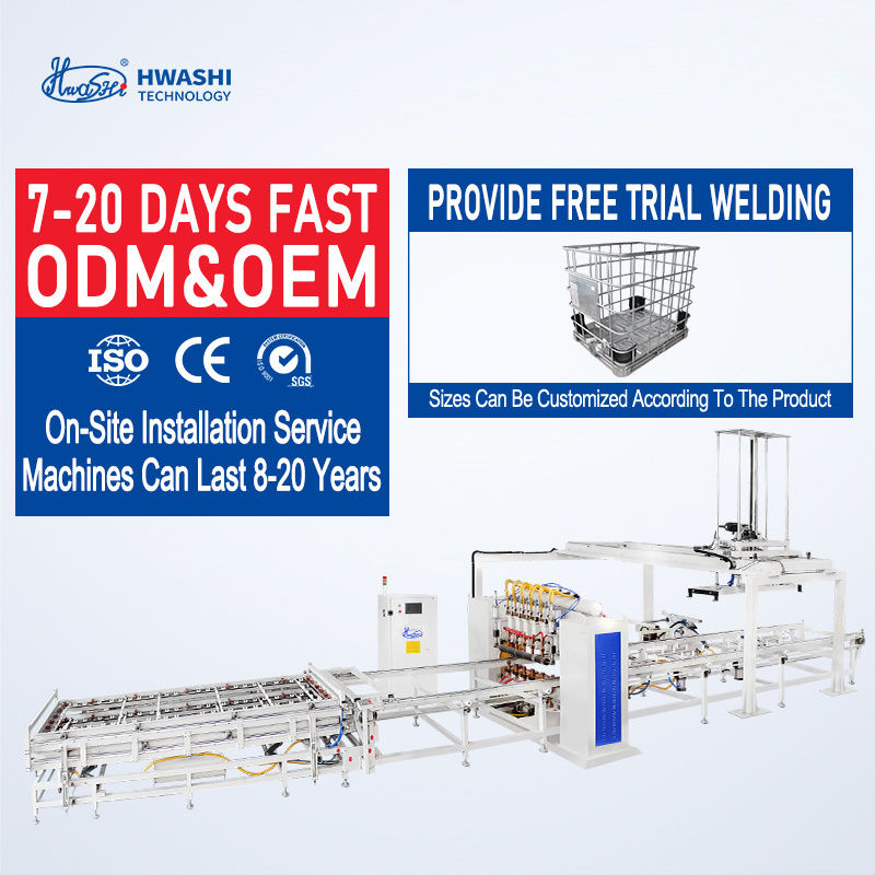 Высокоскоростное и точное изготовление сетки с помощью автоматической сварочной машины HWASHI для полок из проволоки для супермаркетов