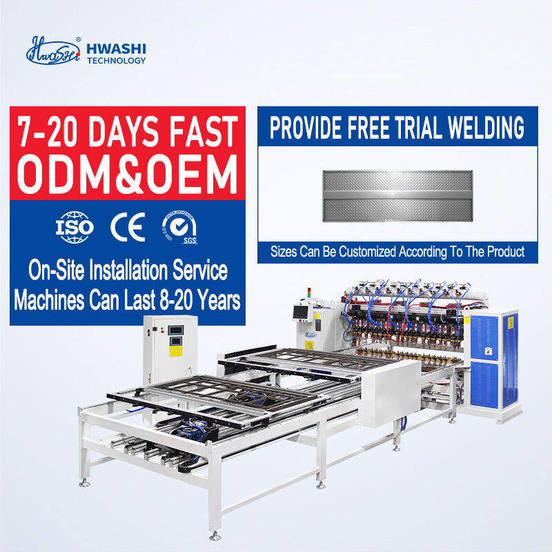 Сварочный аппарат точечной сварки Hwashi с ЧПУ для крупномасштабного производства решетчатых проволочных каркасов холодильников с системой водяного охлаждения
