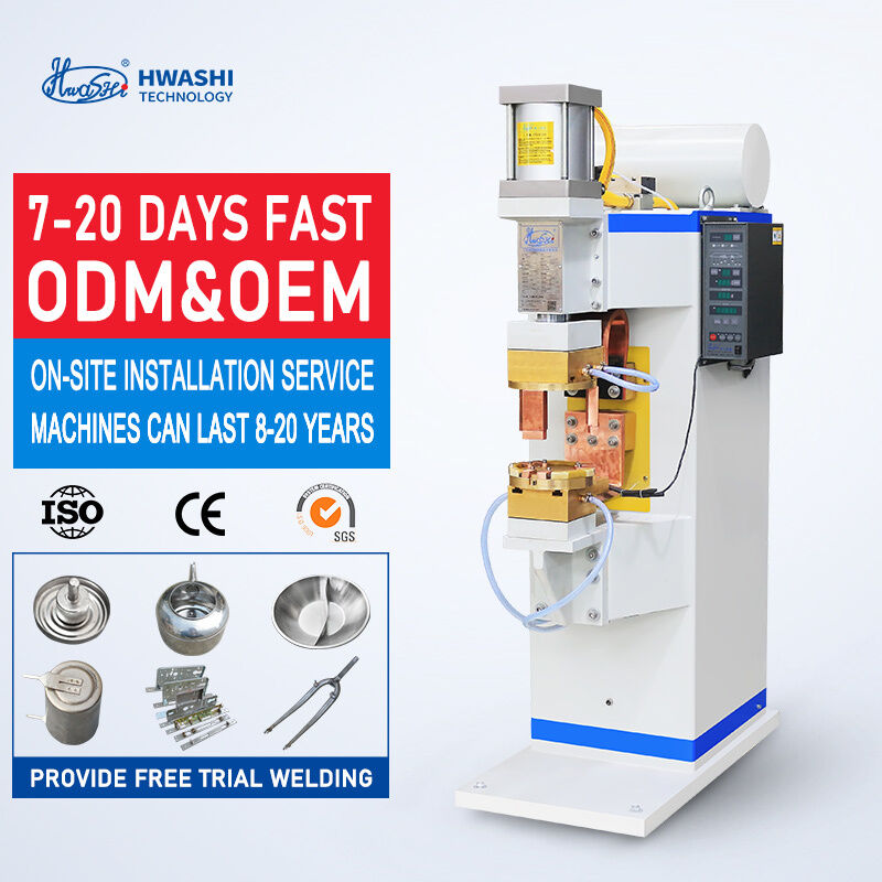 Сварочный аппарат точечной сварки инверторный среднечастотный HWASHI WL-MF-250K вертикального типа 75 кВА для листового металла